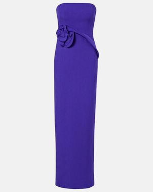 Roland Mouret Robe Mit Blumenapplikation - Lila