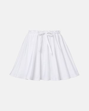 Givenchy Pleated Cotton Poplin Miniskirt - White