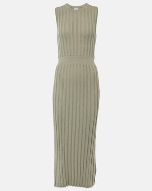 Varley Florian Cotton Midi Dress - Green