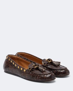 Isabel Marant Loafers Faxel Aus Leder Mit Nieten - Braun