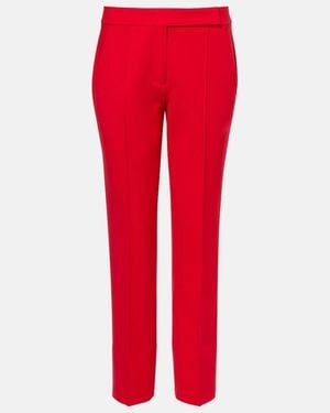Dorothee Schumacher Cropped Mid-Rise Slim Pants - Red