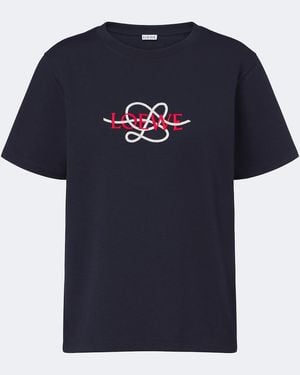 Loewe T-Shirt Aus Jersey - Blau