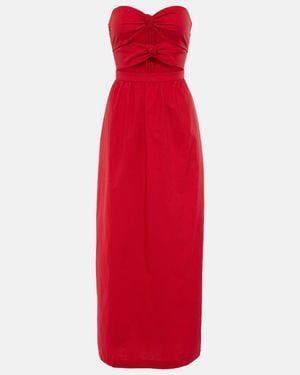Adriana Degreas Gathered Cotton Jersey Maxi Dress