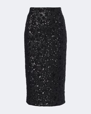 Max Mara Bleistiftrock Mit Pailletten - Schwarz