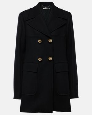 Stella McCartney Mantel Aus Wolle - Schwarz