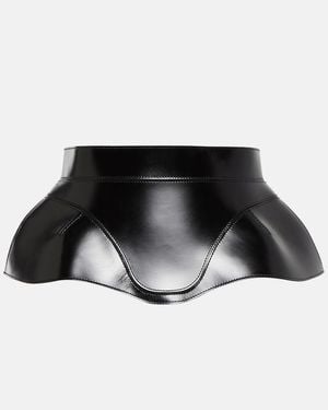 McQueen Cinturón con diseño de corsé - Negro