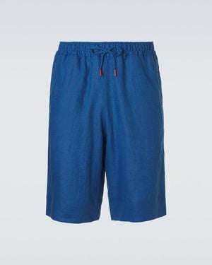 Kiton Linen Shorts - Blue