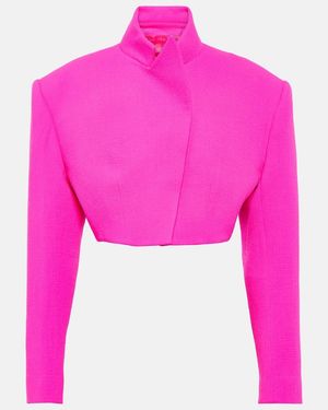 Alexandre Vauthier Cropped Wool Jacket - Pink