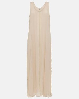 TOTEME Plisse Maxi Dress - Natural