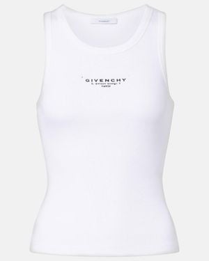 Givenchy Stamp Cotton Tank Top - White