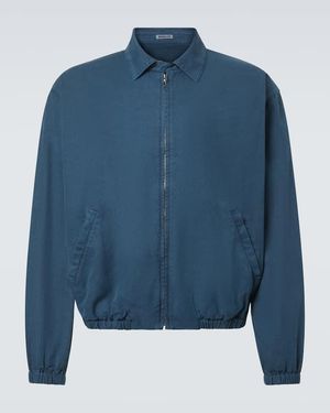 AURALEE Cotton Gabardine Blouson - Blue