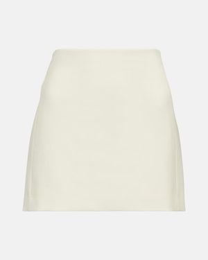 Wardrobe NYC Virgin Wool Miniskirt - White