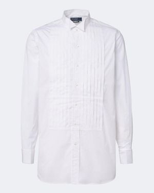 Polo Ralph Lauren Smokinghemd Aus Baumwolle - Weiß