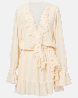 Bananhot Bellen Ruffled Minidress - Natural