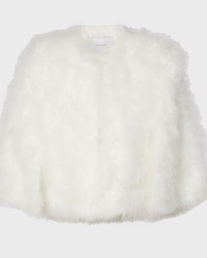 Yves Salomon Feather Jacket - White