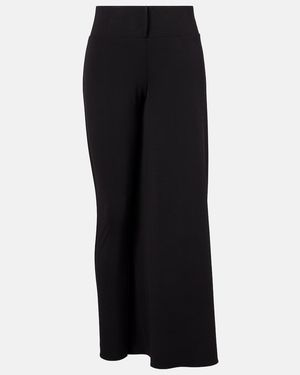 Courreges Infinity Draped Wide-Leg Trousers - Black