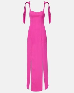 Marmar Halim Pleated Sash Gown - Pink