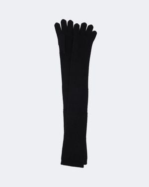 Nour Hammour Guantes En Mezcla De Cachemir Y Lana - Negro