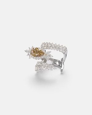 YEPREM Reign Supreme 18Kt Ring With Diamonds - White