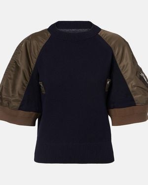 Sacai Panelled Top - Blue