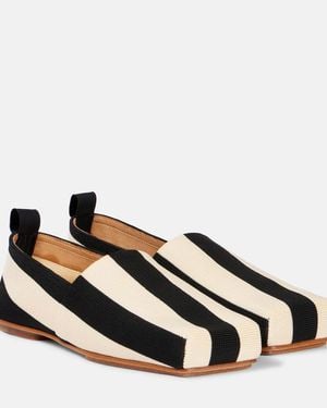 Jacquemus Carre Striped Slip-On Shoes - Brown