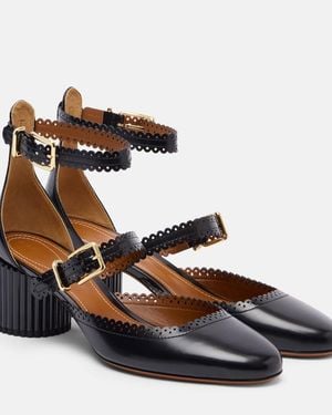 Zimmermann Eddie 55 Leather Mary Jane Court Shoes - Black