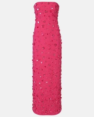 Jonathan Simkhai Serafina Embellished Bustier Gown - Pink