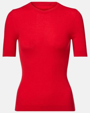 KHAITE Top Celina Aus Einem Wollgemisch - Rot