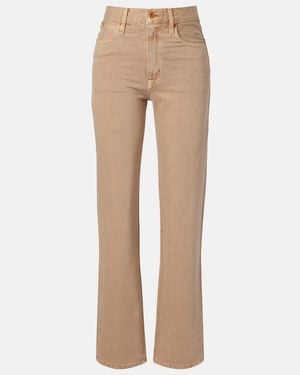 SLVRLAKE Denim Jeans Rectos London De Tiro Alto - Neutro