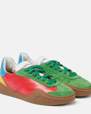 Acne Studios Baskets Bars En Cuir - Vert