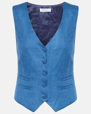 Gabriela Hearst Coleridge Wool-Blend Vest - Blue
