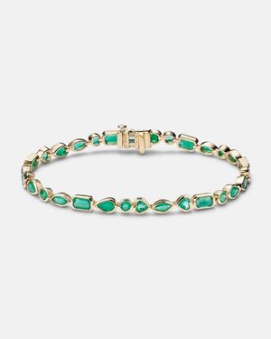 SHAY Armband Aus 18Kt Gelbgold Mit Smaragden - Grün