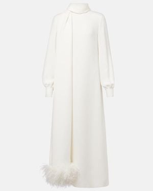 Valentino Cady Couture Scarf-Detail Gown - White