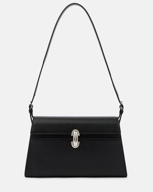 SAVETTE Schultertasche Symmetry 26 Aus Leder - Schwarz