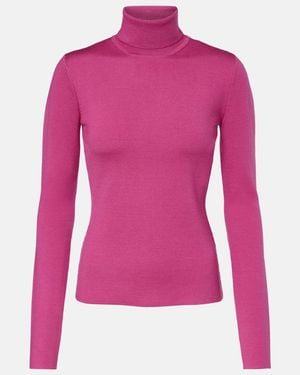 Gabriela Hearst May Wool, Cashmere, And Silk Turtleneck Jumper - Pink