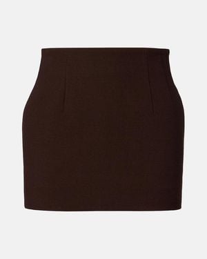Wardrobe NYC Virgin Wool Miniskirt - Brown