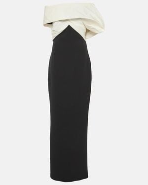 Safiyaa Lerena Vista Crepe And Faille Maxi Gown - Black