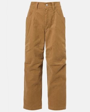 Isabel Marant Opalyna Cotton Twill Wide-Leg Trousers - Natural