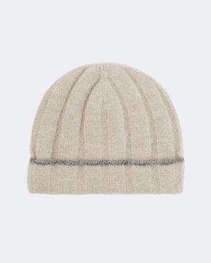 Brunello Cucinelli Alpaca, Cashmere, And Wool-Blend Beanie - Natural