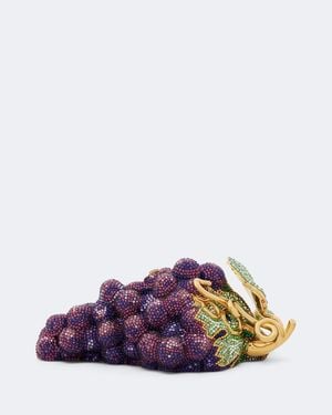 Judith Leiber Clutch Grapes Concord Adornado - Morado