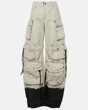 The Attico Fern Cargo Jeans - Natural