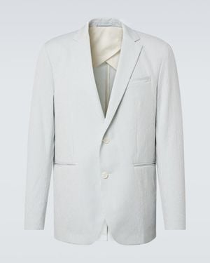 Orlebar Brown Garret Cotton-Blend Seersucker Blazer - White