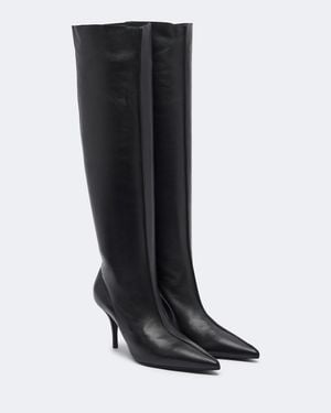 Magda Butrym Leather Knee-High Boots - Black