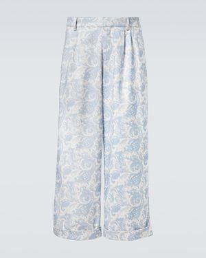 Commas Pantaloni A Gamba Larga - Blu