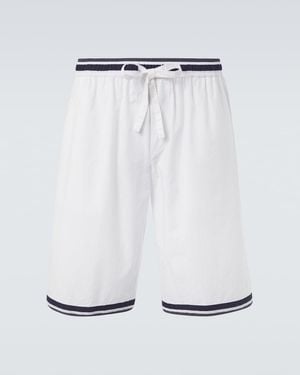 Dolce & Gabbana Majolica Cotton Shorts - White