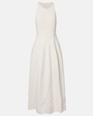 Brunello Cucinelli Cotton And Silk Maxi Dress - White