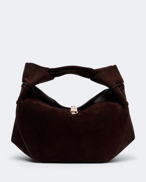 Gabriela Hearst Antonia Mini Suede Top Handle Bag - Black