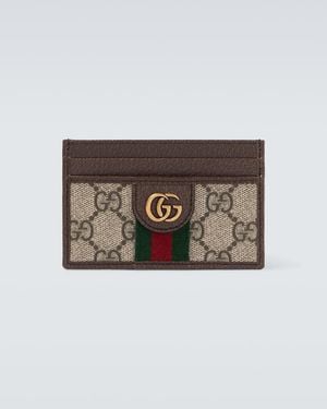 Gucci Tarjetero Ophidia Con Gg Y Piel - Blanco