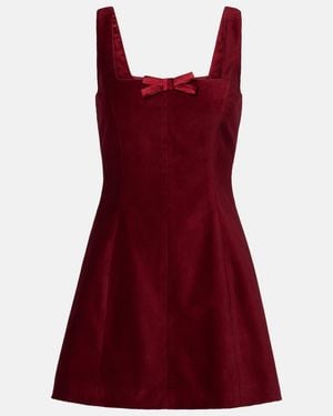 Markarian Brooke Cotton Velvet Minidress - Red