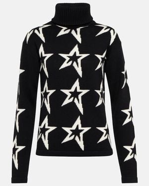 Perfect Moment Star Dust Wool Turtleneck Jumper - Black
